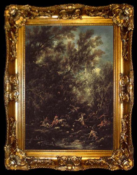 framed  MAGNASCO, Alessandro Christ Served by Angels, ta009-2